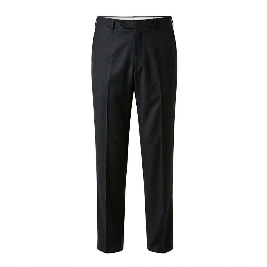 Men's Jet Black Tailored Trousers