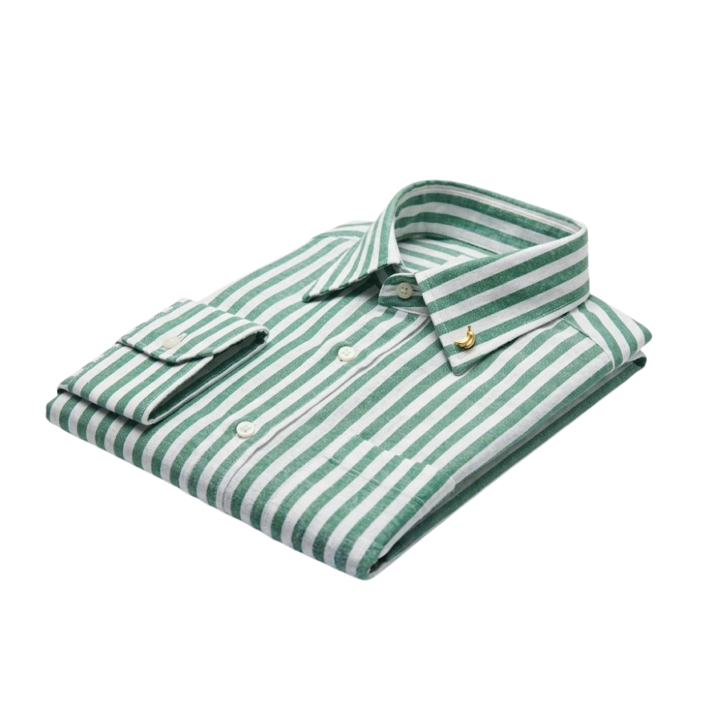 Men's Stripe Linen Blend Casual Shirt