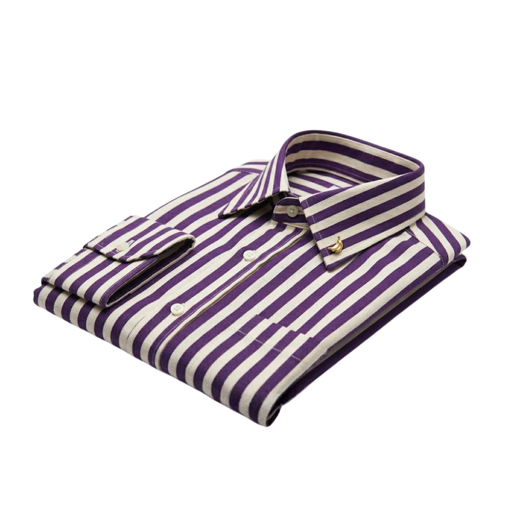 Men's Textured Wide Stripe Shirt