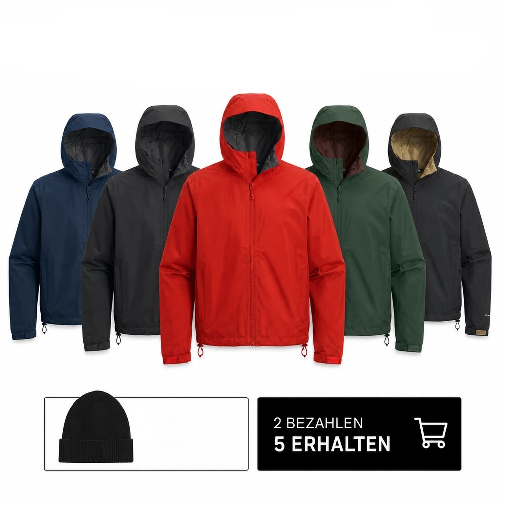 HERREN REGENJACKE — BUY 2 GET 5 + STRICKMÜTZE