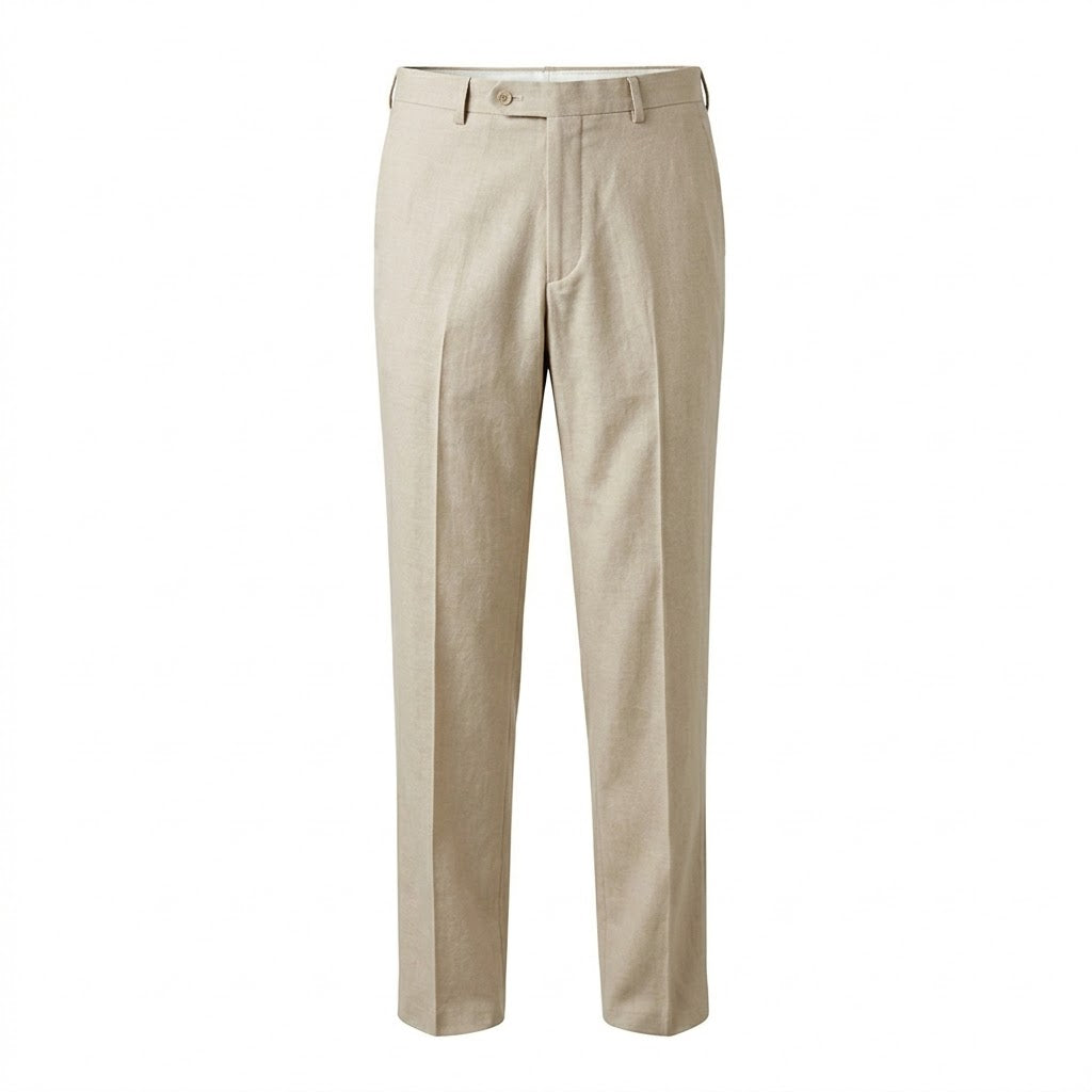 Men's Sand Beige Tailored Trousers