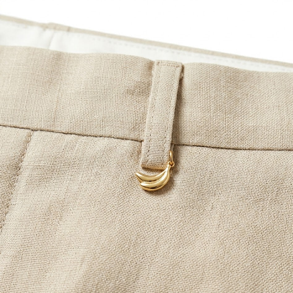 Men's Sand Beige Tailored Trousers